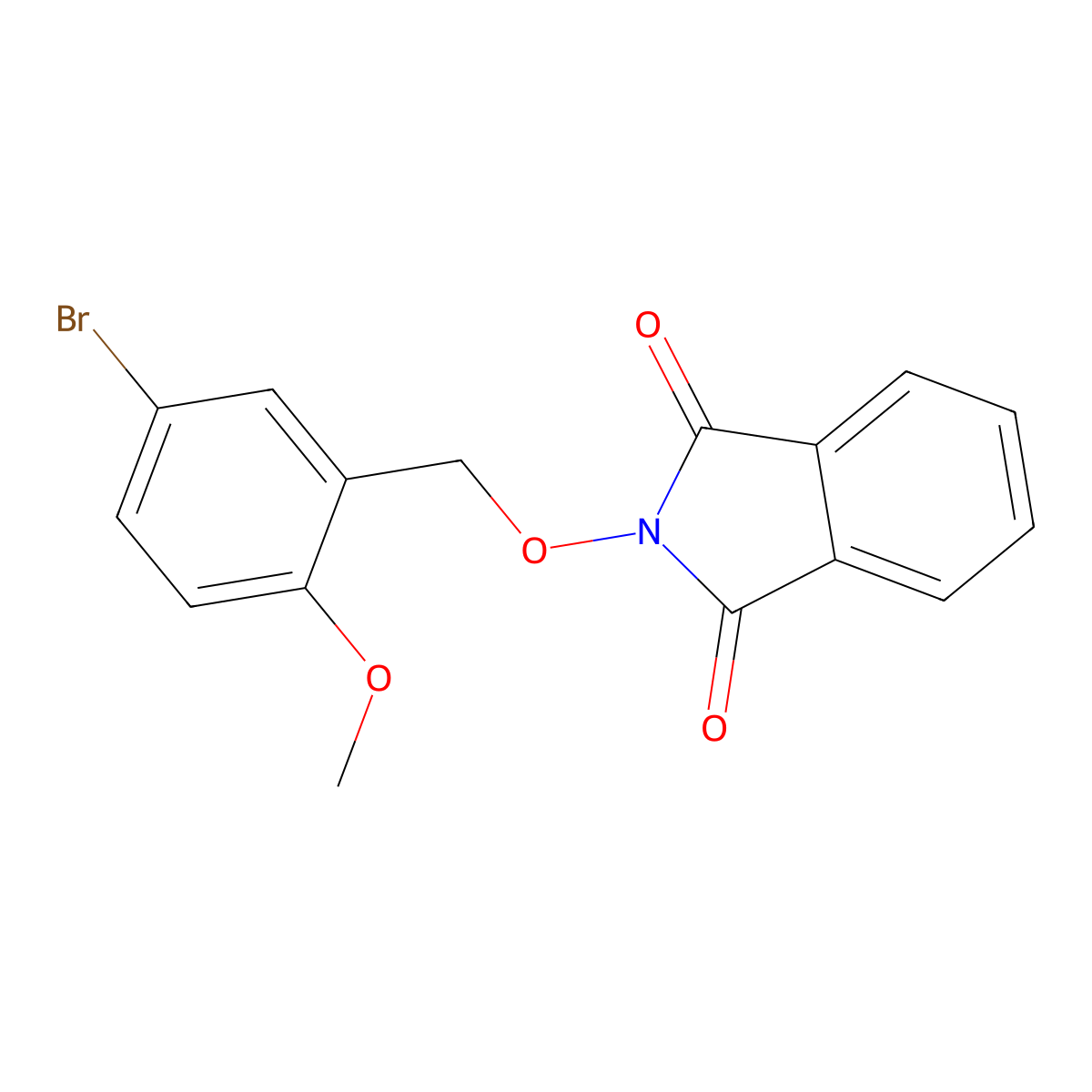 2-[(5-Bromo-2-methoxyphenyl)methoxy]isoindole-1,3-dione molecular structure, CAS 23993-39-7
