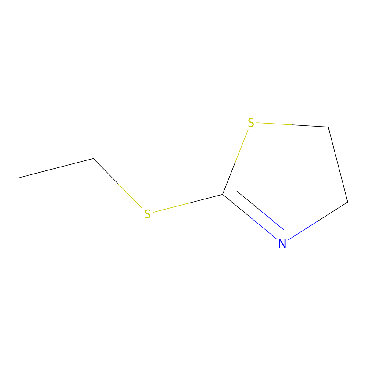2-(Ethylsulfanyl)-4,5-dihydro-1,3-thiazole molecular structure, CAS 23994-89-0