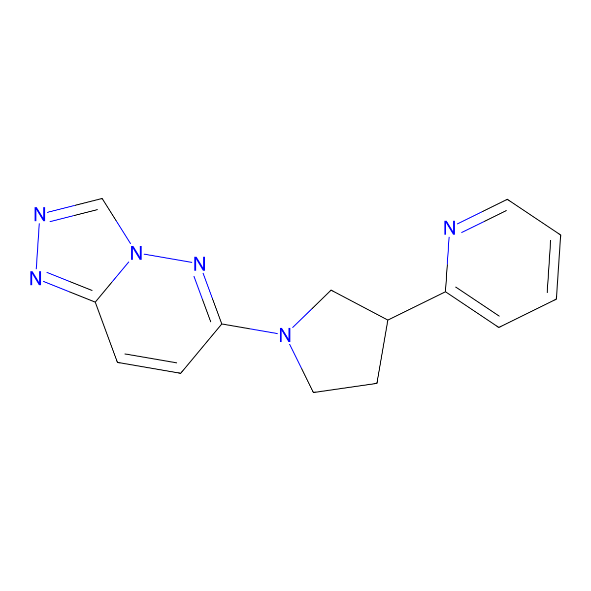 2-(1-{[1,2,4]Triazolo[4,3-b]pyridazin-6-yl}pyrrolidin-3-yl)pyridine molecular structure, CAS 2399403-70-2