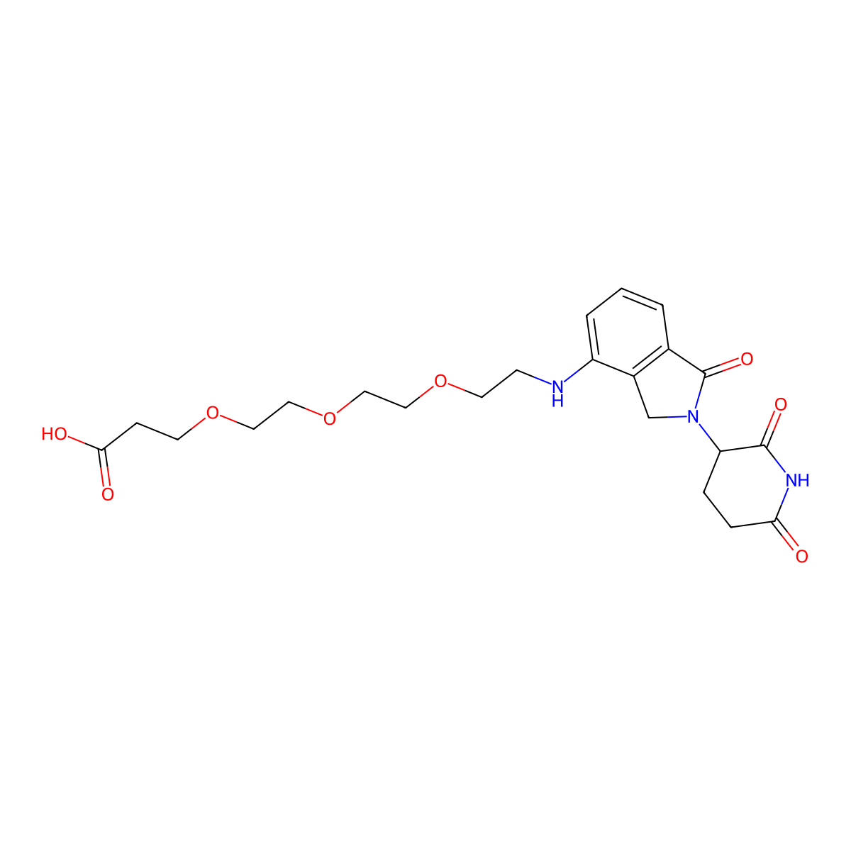 Lenalidomide-PEG3-C2-acid molecular structure, CAS 2399454-54-5