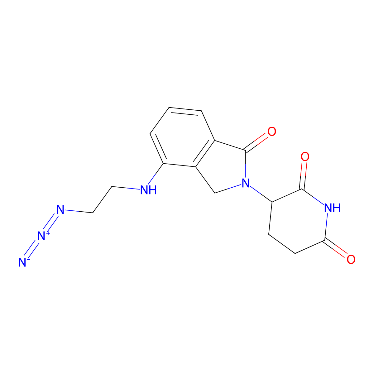 3-{4-[(2-azidoethyl)amino]-1-oxo-2,3-dihydro-1H-isoindol-2-yl}piperidine-2,6-dione molecular structure, CAS 2399455-67-3