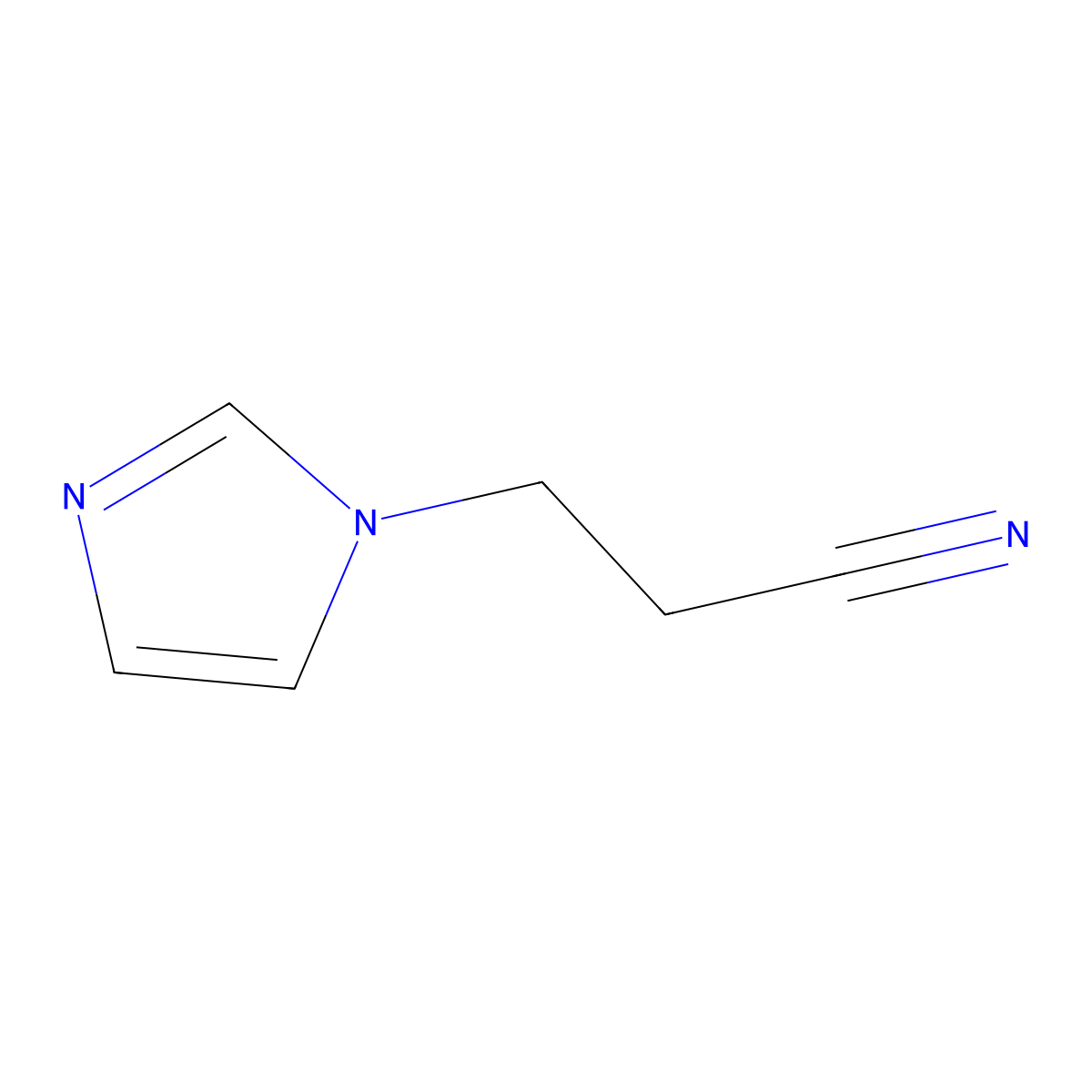 1H-Imidazole-1-propanenitrile molecular structure, CAS 23996-53-4