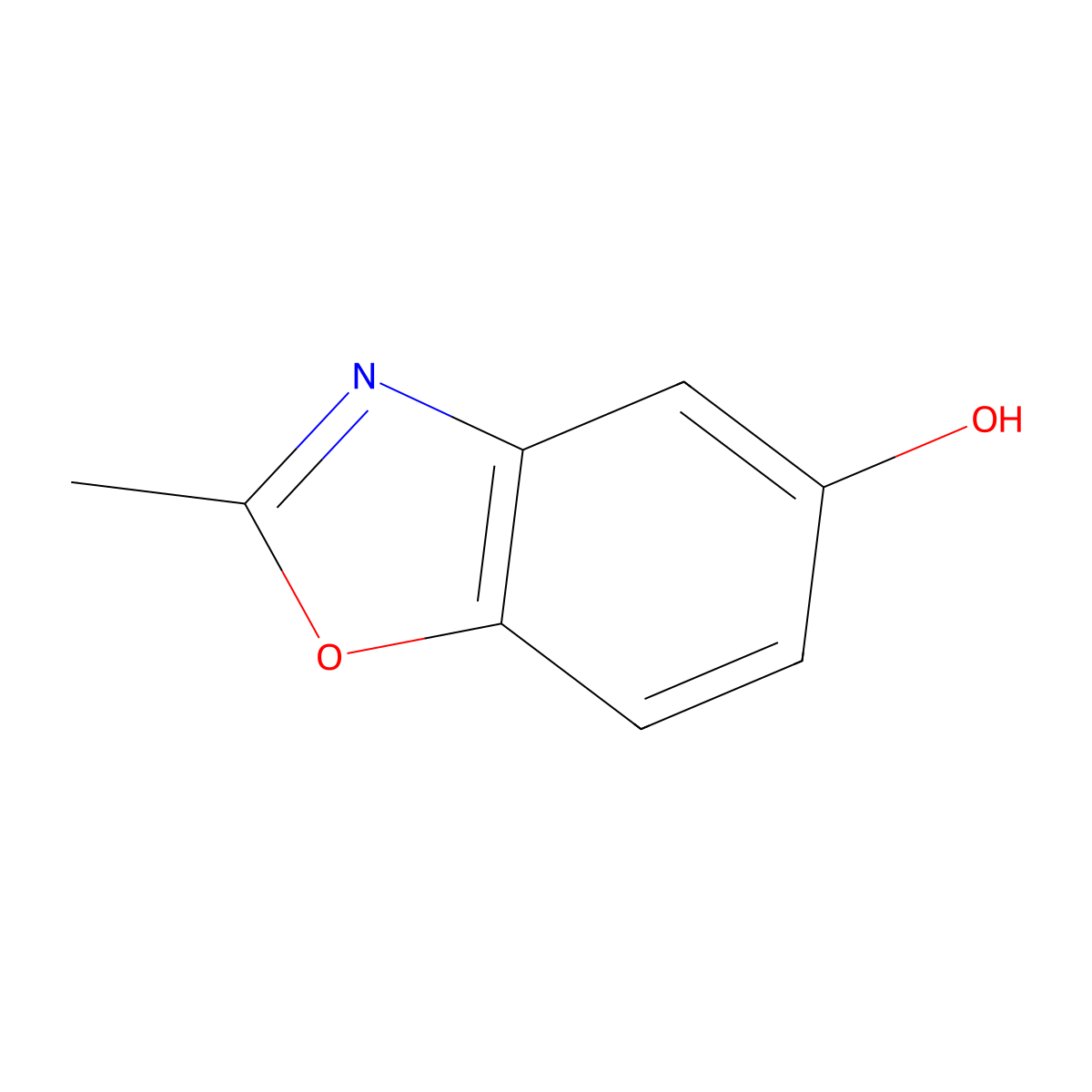5-Hydroxy-2-methylbenzoxazole molecular structure, CAS 23997-94-6