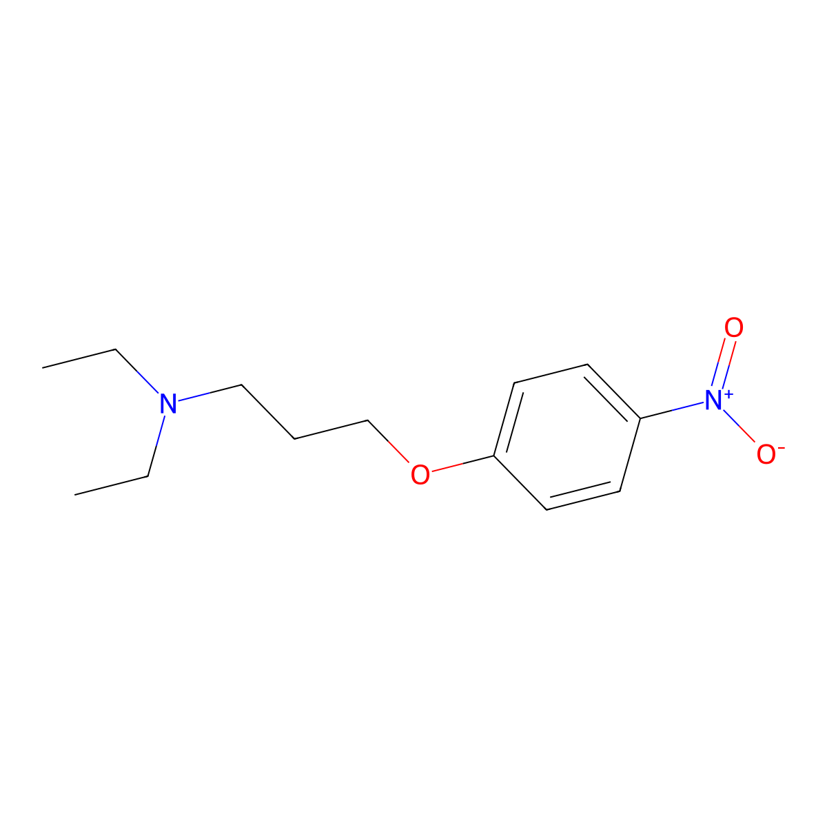 N,N-diethyl-3-(4-nitrophenoxy)propan-1-amine molecular structure, CAS 23999-21-5