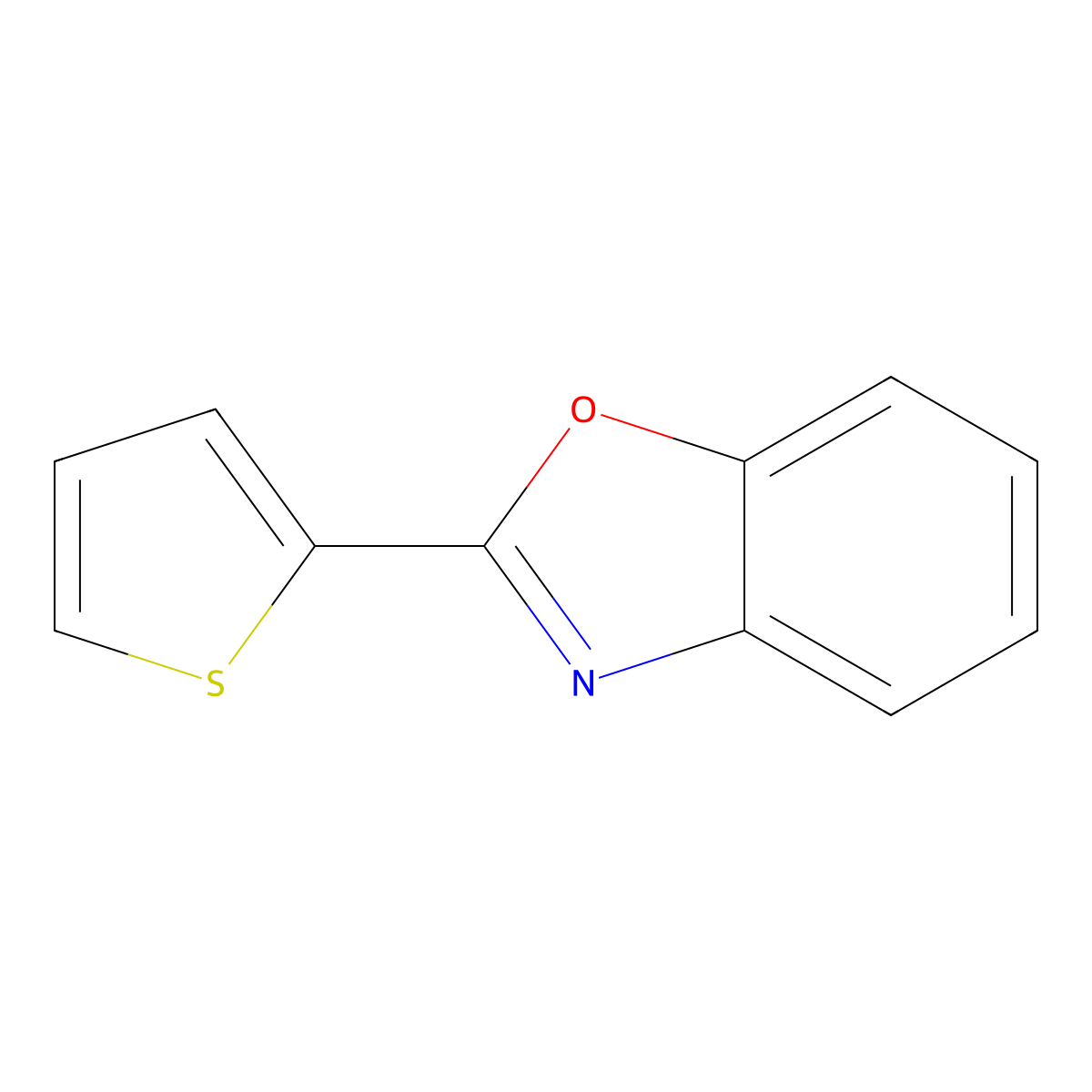 2-(Thiophen-2-yl)benzo[d]oxazole molecular structure, CAS 23999-63-5