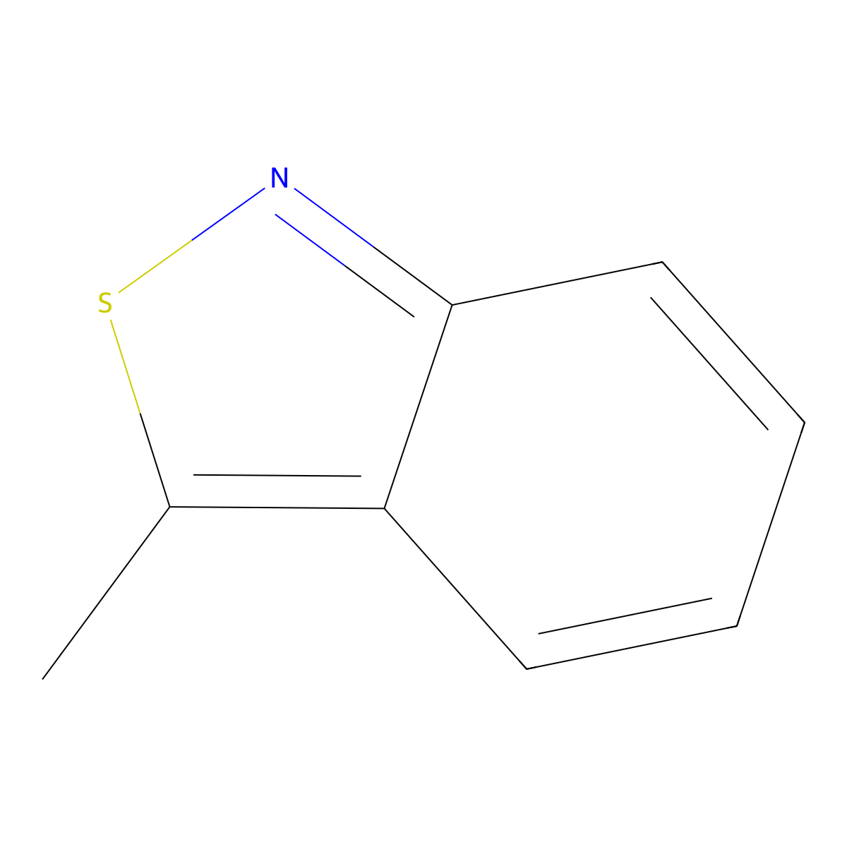 2,1-Benzisothiazole, 3-methyl- molecular structure, CAS 2400-12-6
