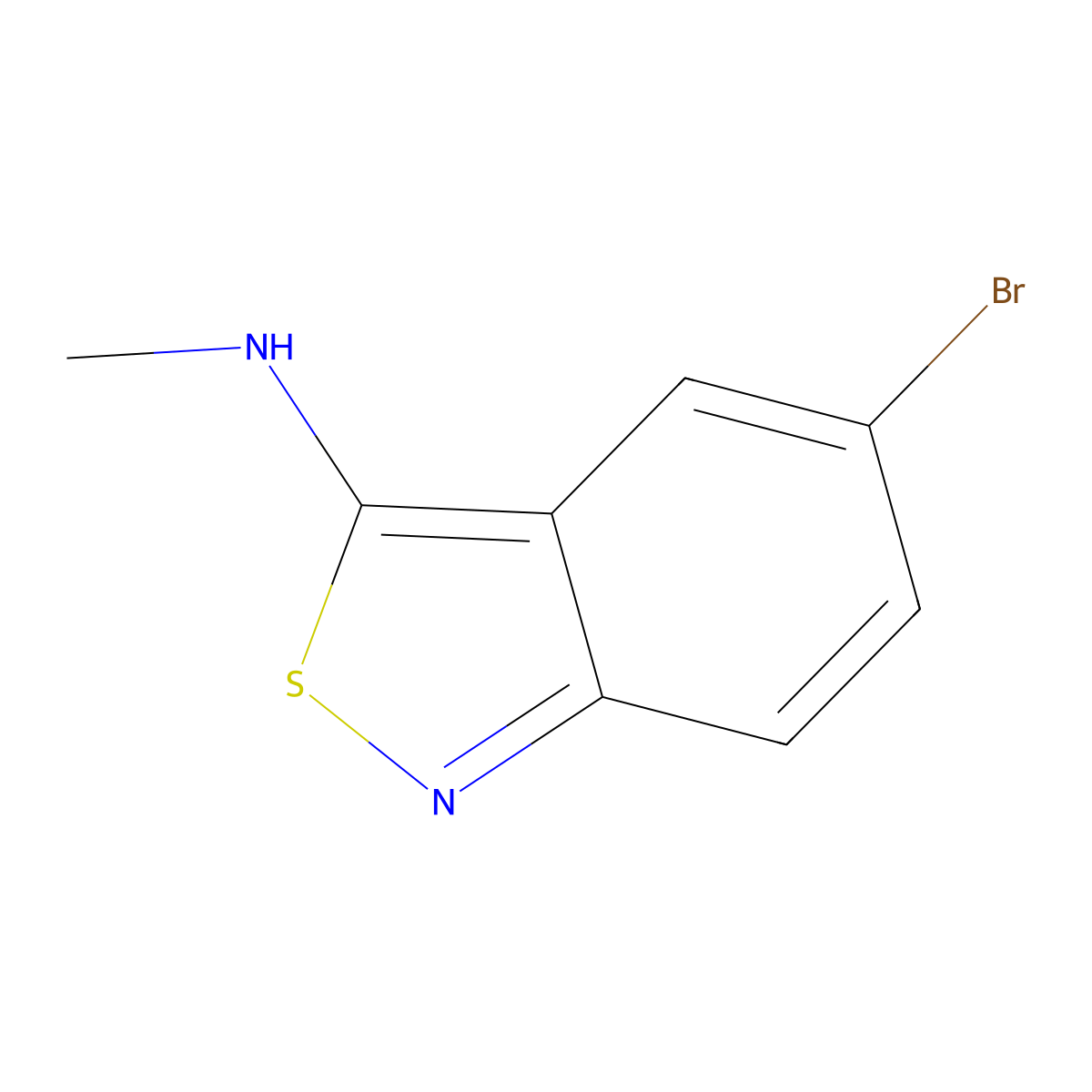 5-bromo-N-methyl-2,1-benzothiazol-3-amine molecular structure, CAS 2400-19-3