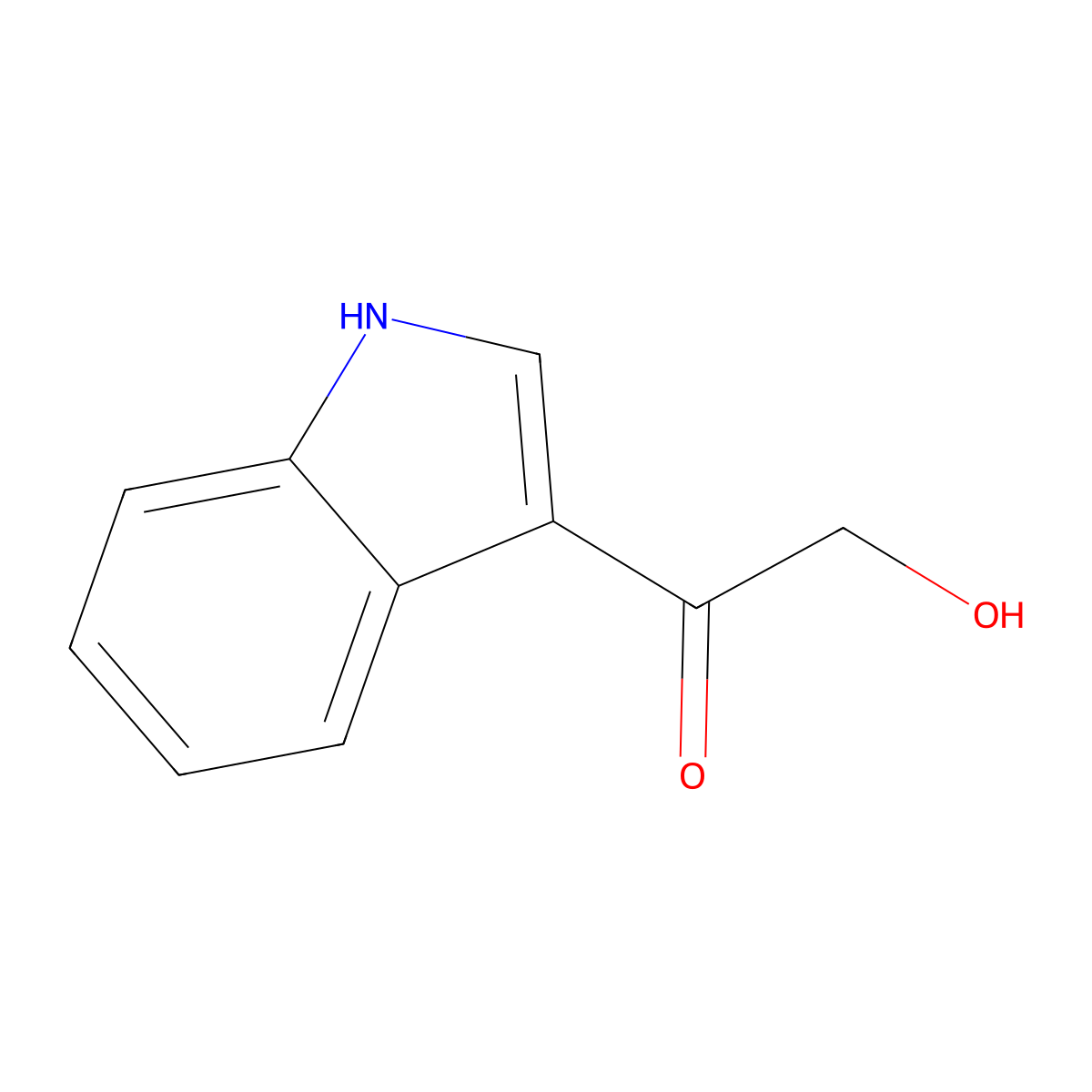 3-(Hydroxyacetyl)Indole molecular structure, CAS 2400-51-3