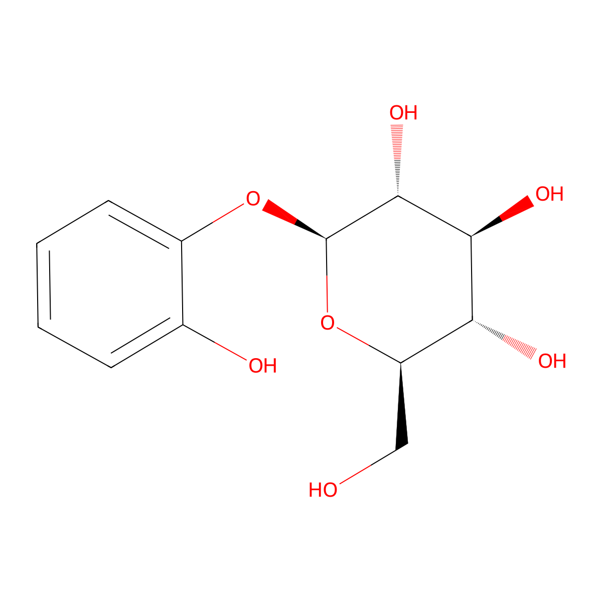 Pyrocatechol-O-Beta-D-Glucopyranoside molecular structure, CAS 2400-71-7