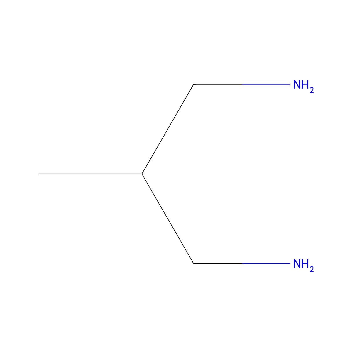 2-Methyl-1,3-propanediamine molecular structure, CAS 2400-78-4