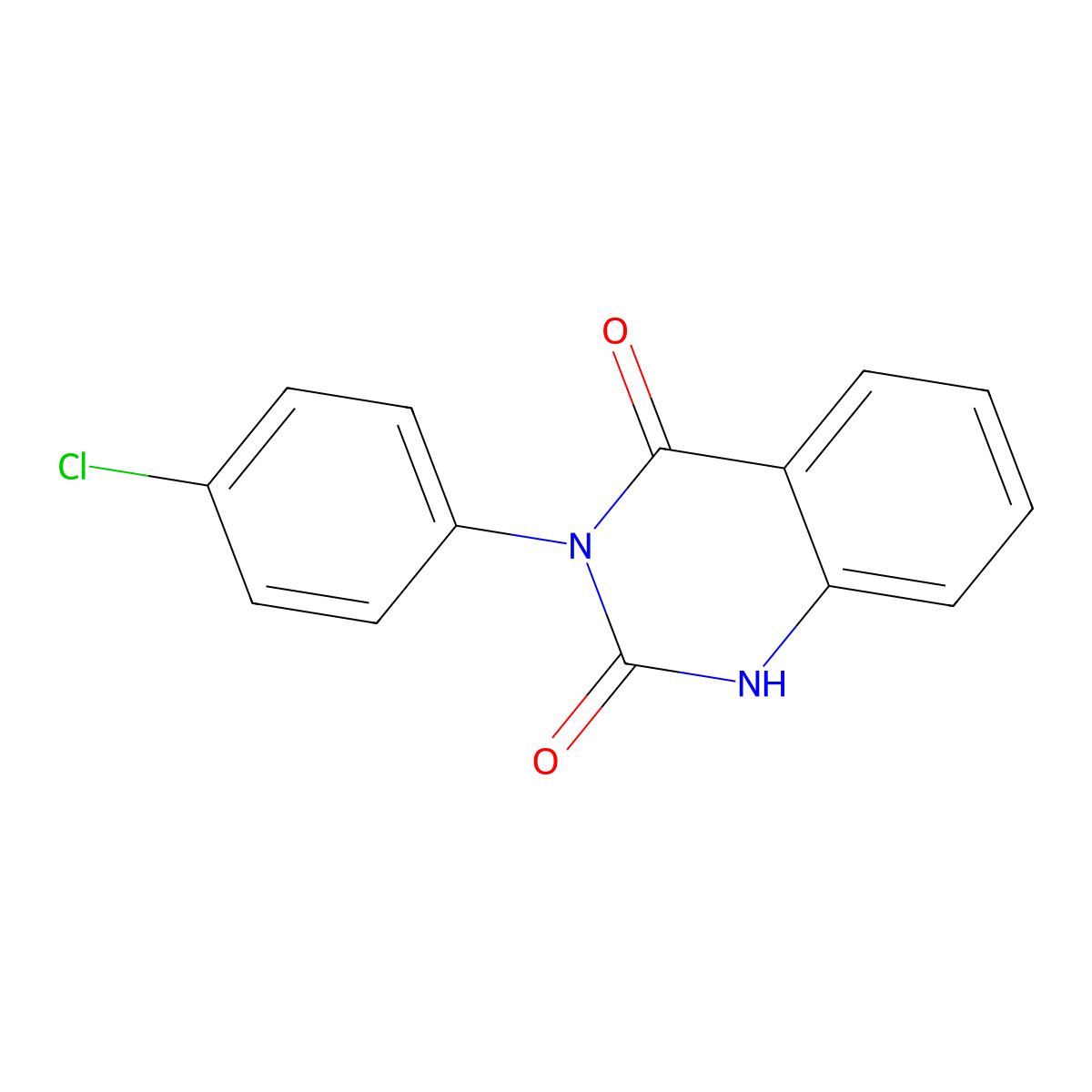 3-(4-chlorophenyl)quinazoline-2,4(1H,3H)-dione molecular structure, CAS 2400-95-5