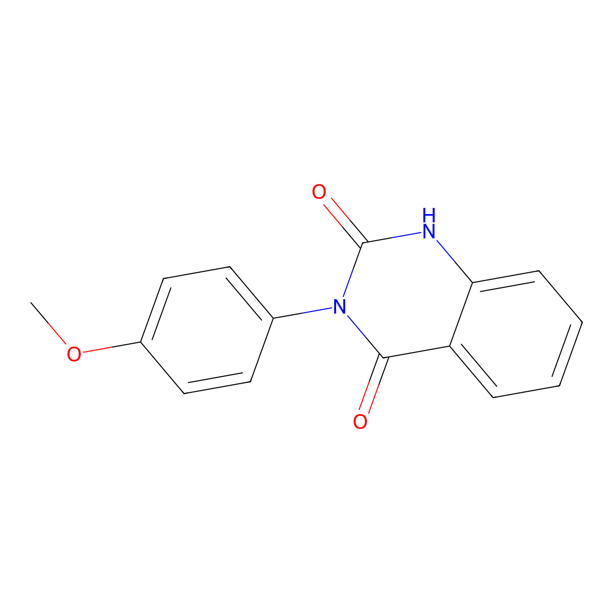 3-(4-methoxyphenyl)-1H-quinazoline-2,4-dione molecular structure, CAS 2400-97-7