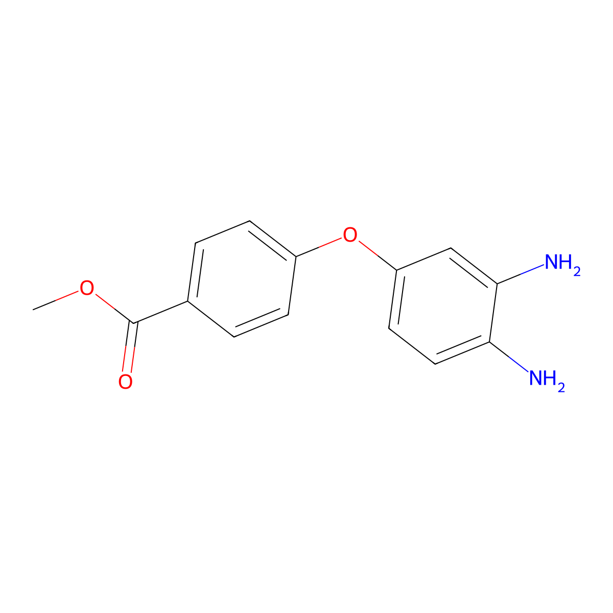 Methyl 4-(3,4-diaminophenoxy)benzoate molecular structure, CAS 24002-80-0