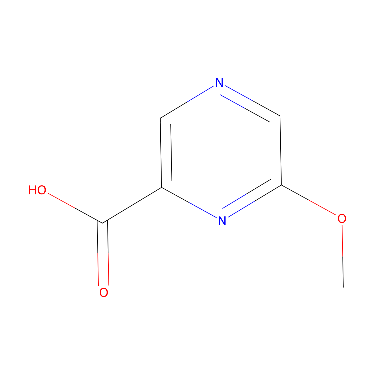 6-Methoxypyrazine-2-carboxylic acid molecular structure, CAS 24005-61-6