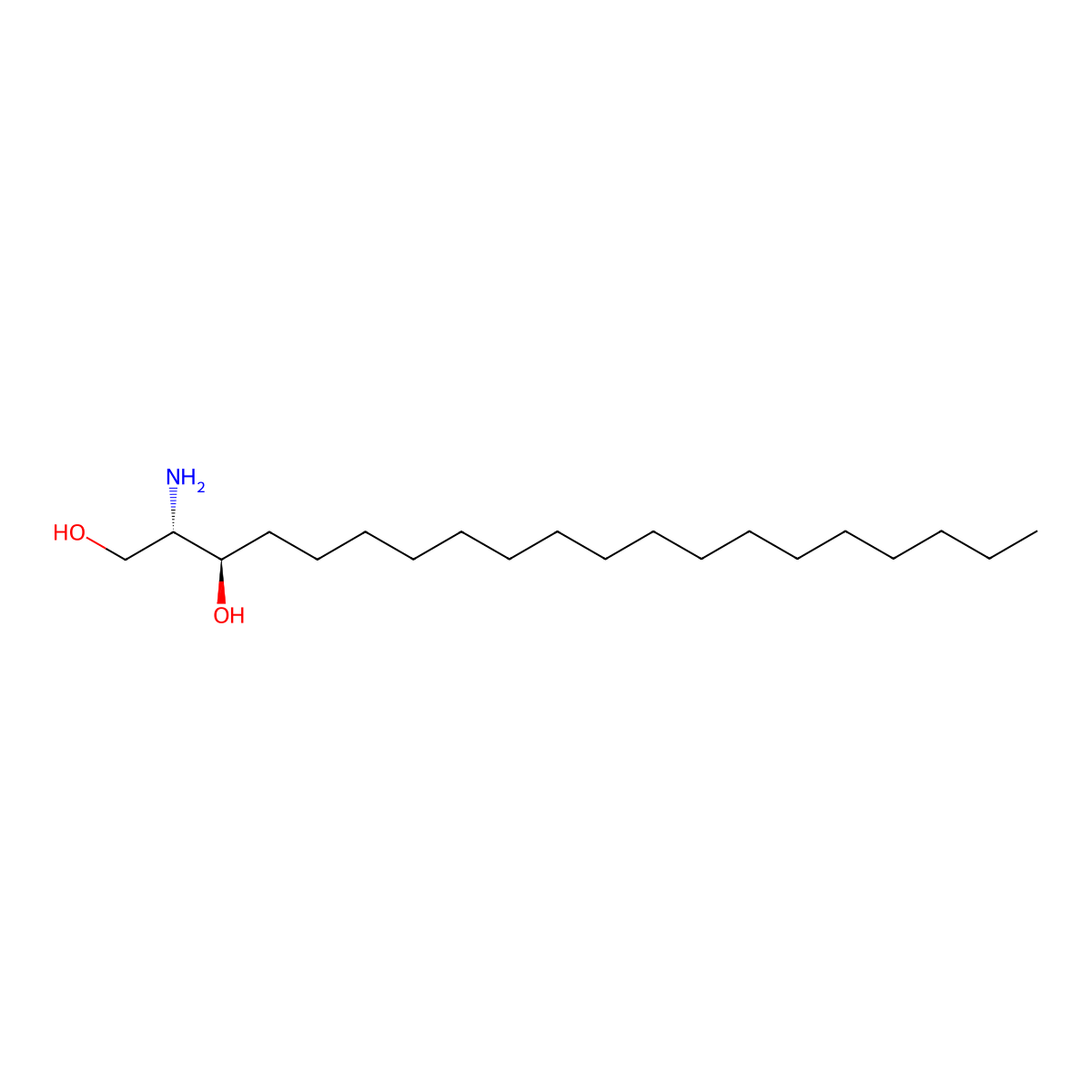 C20 Sphinganine molecular structure, CAS 24006-62-0