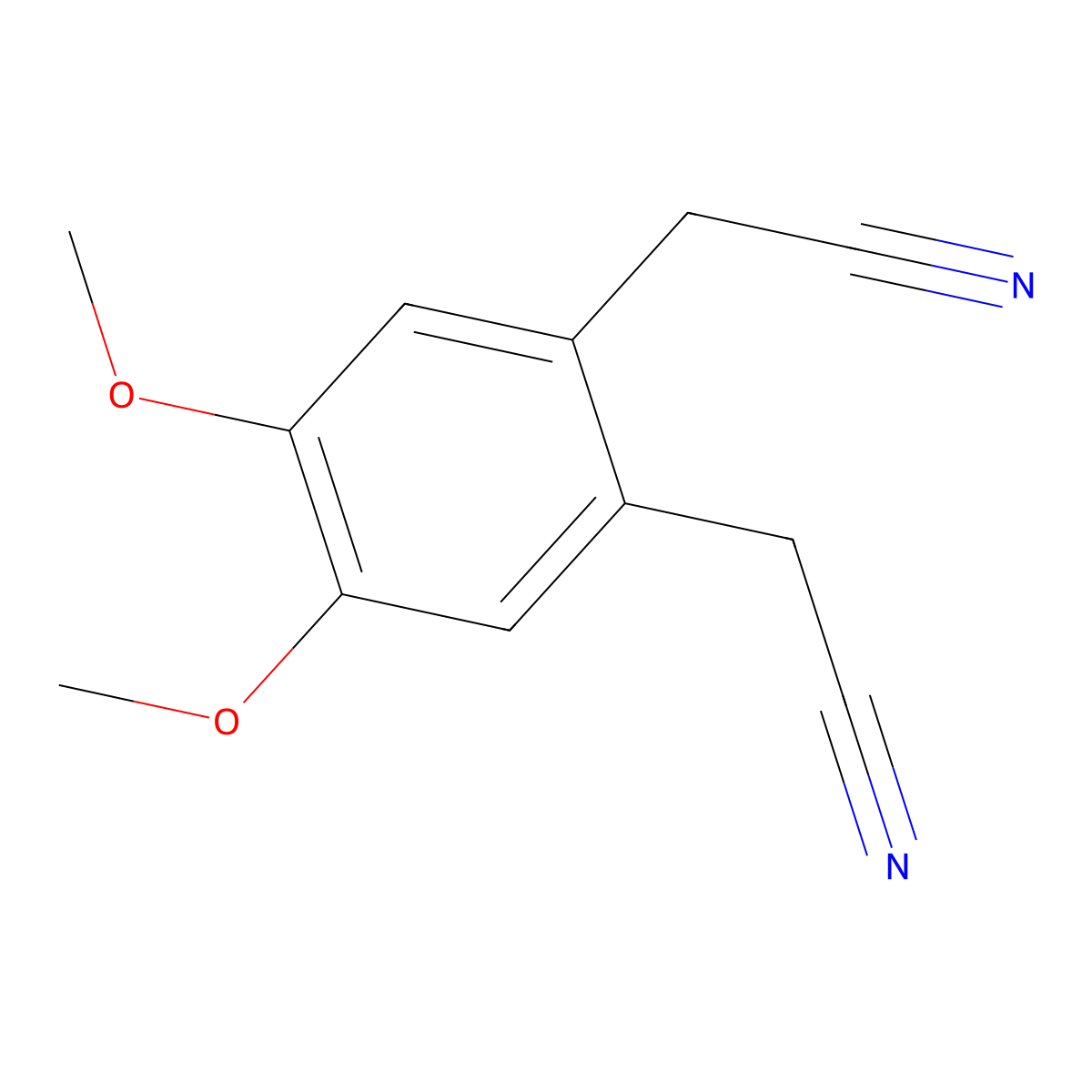 2-[2-(Cyanomethyl)-4,5-dimethoxyphenyl]acetonitrile molecular structure, CAS 24006-88-0