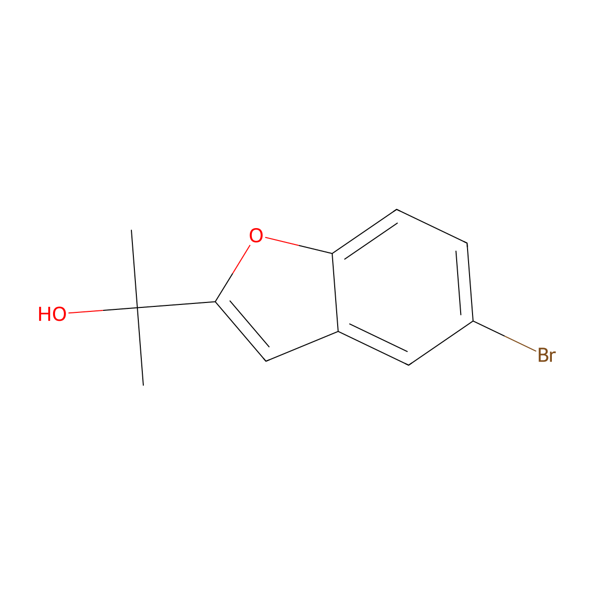 2-(5-Bromobenzofuran-2-yl)propan-2-ol molecular structure, CAS 24007-56-5