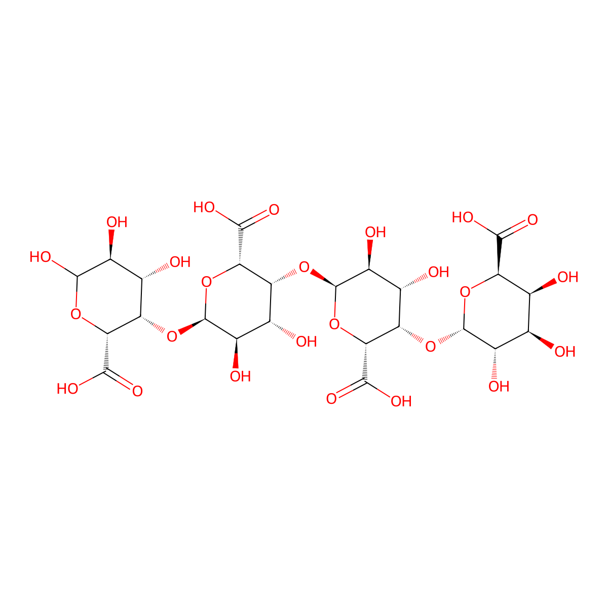 Tetragalacturonic acid molecular structure, CAS 24008-75-1