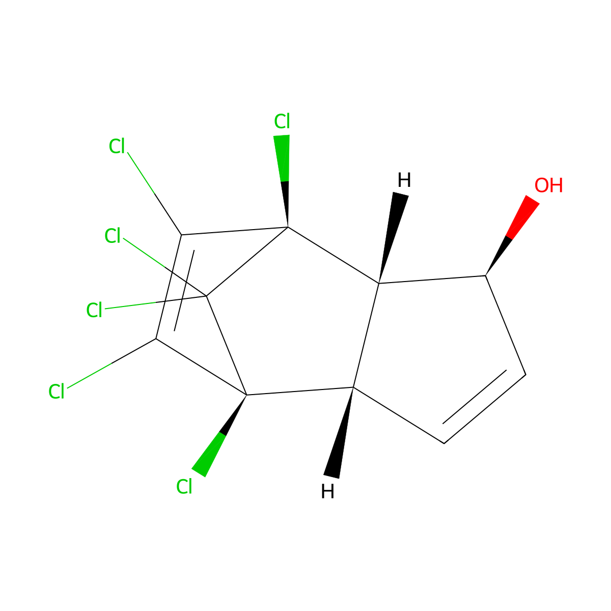 Hydroxychlordene molecular structure, CAS 24009-05-0