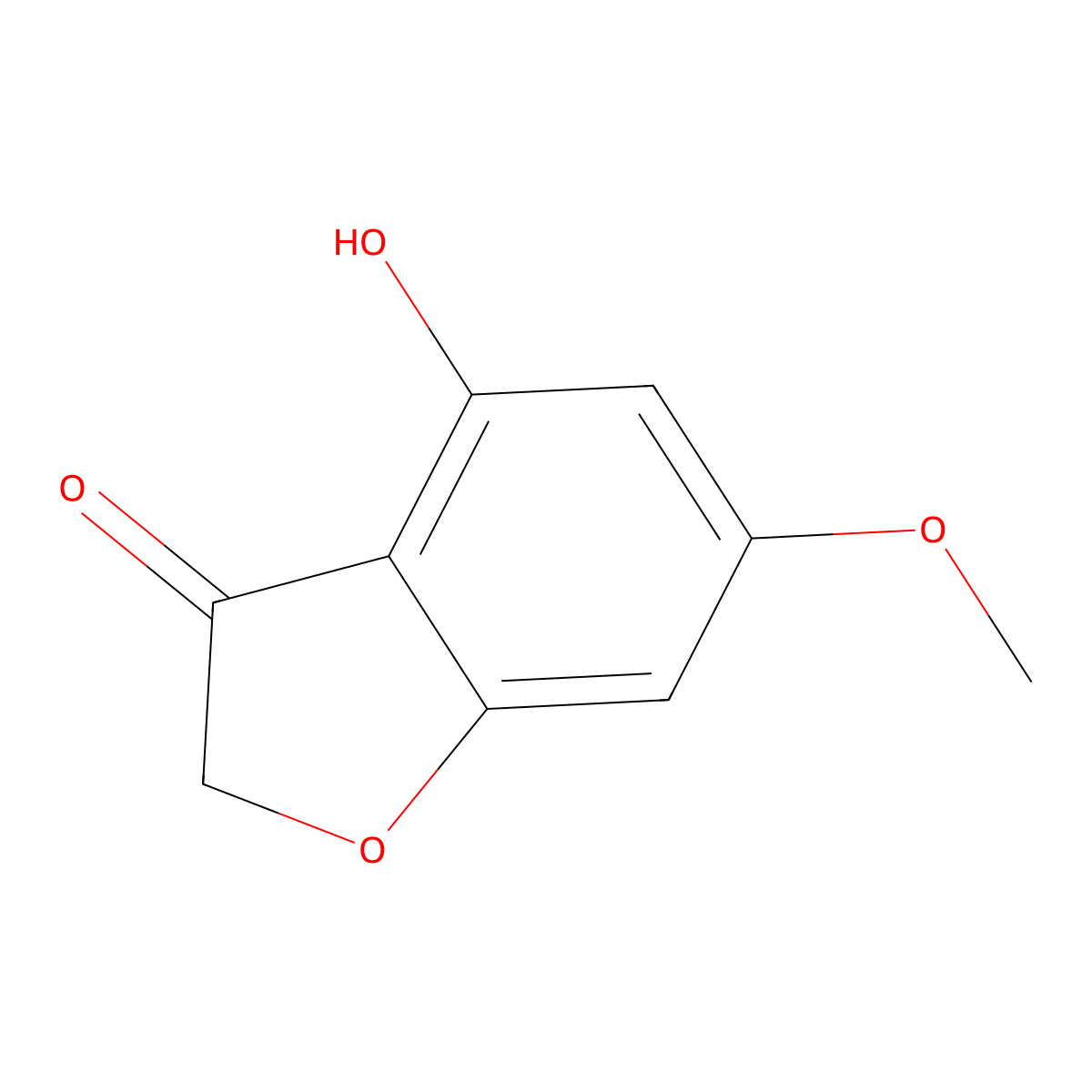4-Hydroxy-6-methoxybenzofuran-3(2H)-one molecular structure, CAS 24009-55-0