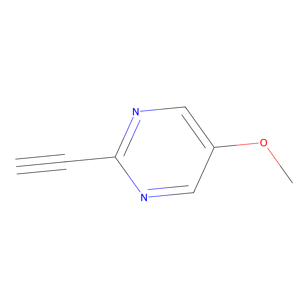 2-Ethynyl-5-methoxypyrimidine molecular structure, CAS 2400905-32-8