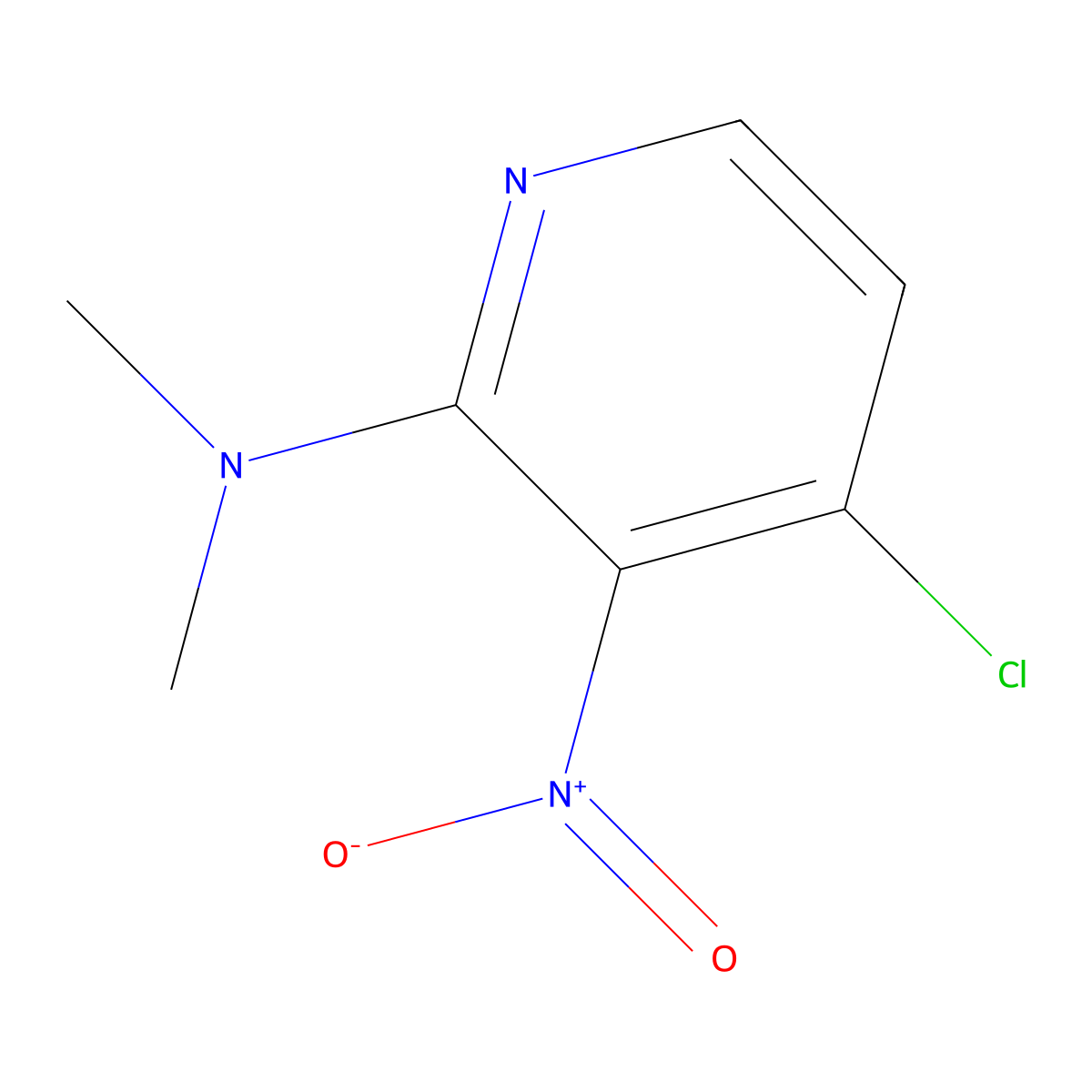 4-chloro-N,N-dimethyl-3-nitropyridin-2-amine molecular structure, CAS 2400937-56-4