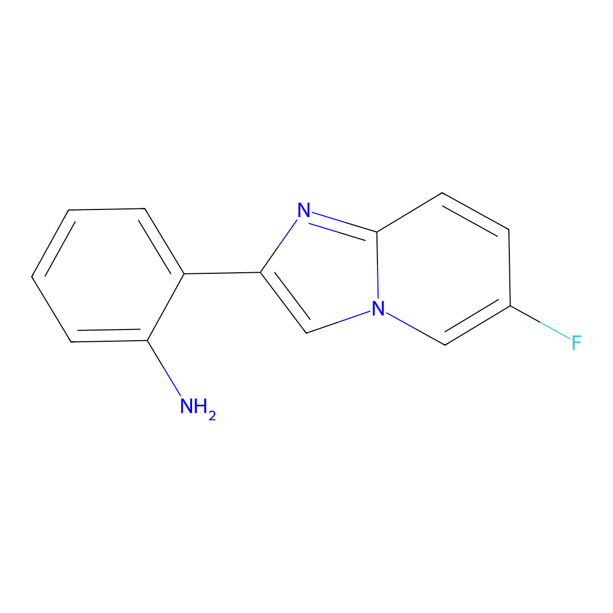 2-{6-Fluoroimidazo[1,2-a]pyridin-2-yl}aniline molecular structure, CAS 2400951-89-3