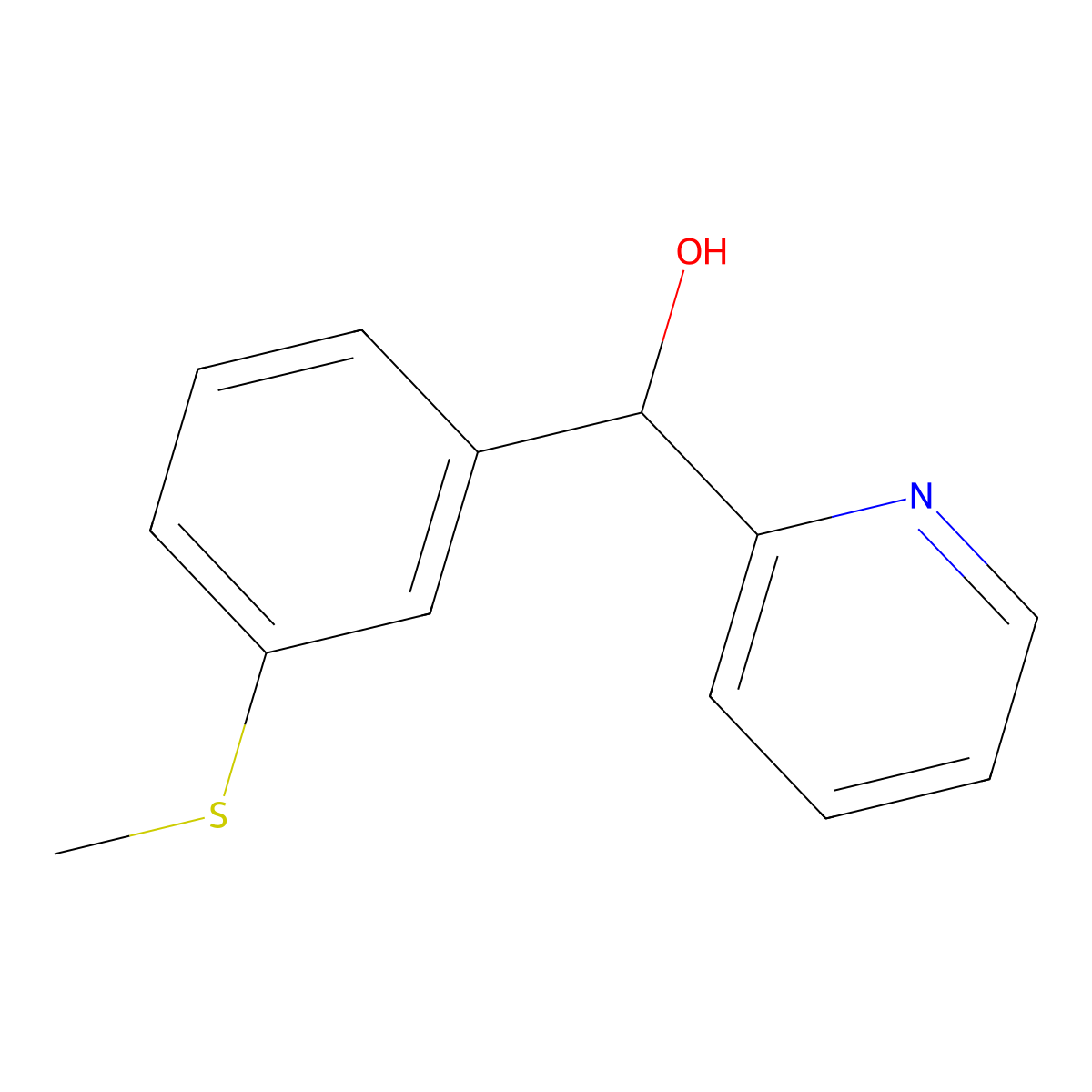 alpha-[3-(Methylthio)phenyl]-2-pyridinemethanol molecular structure, CAS 2400968-87-6