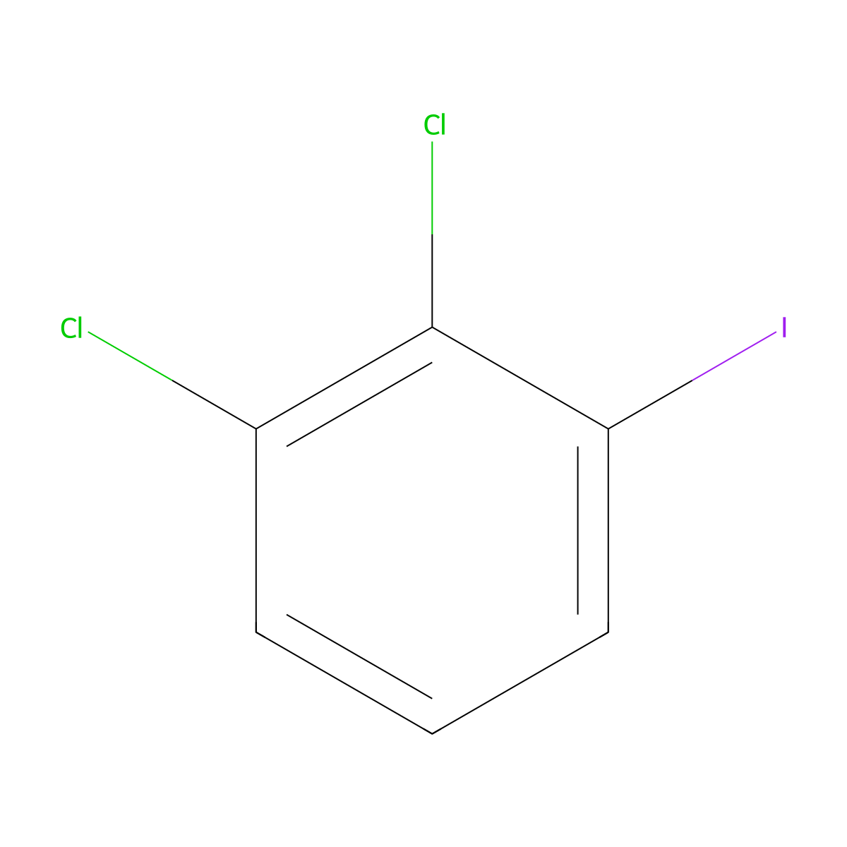 1,2-Dichloro-3-iodobenzene molecular structure, CAS 2401-21-0