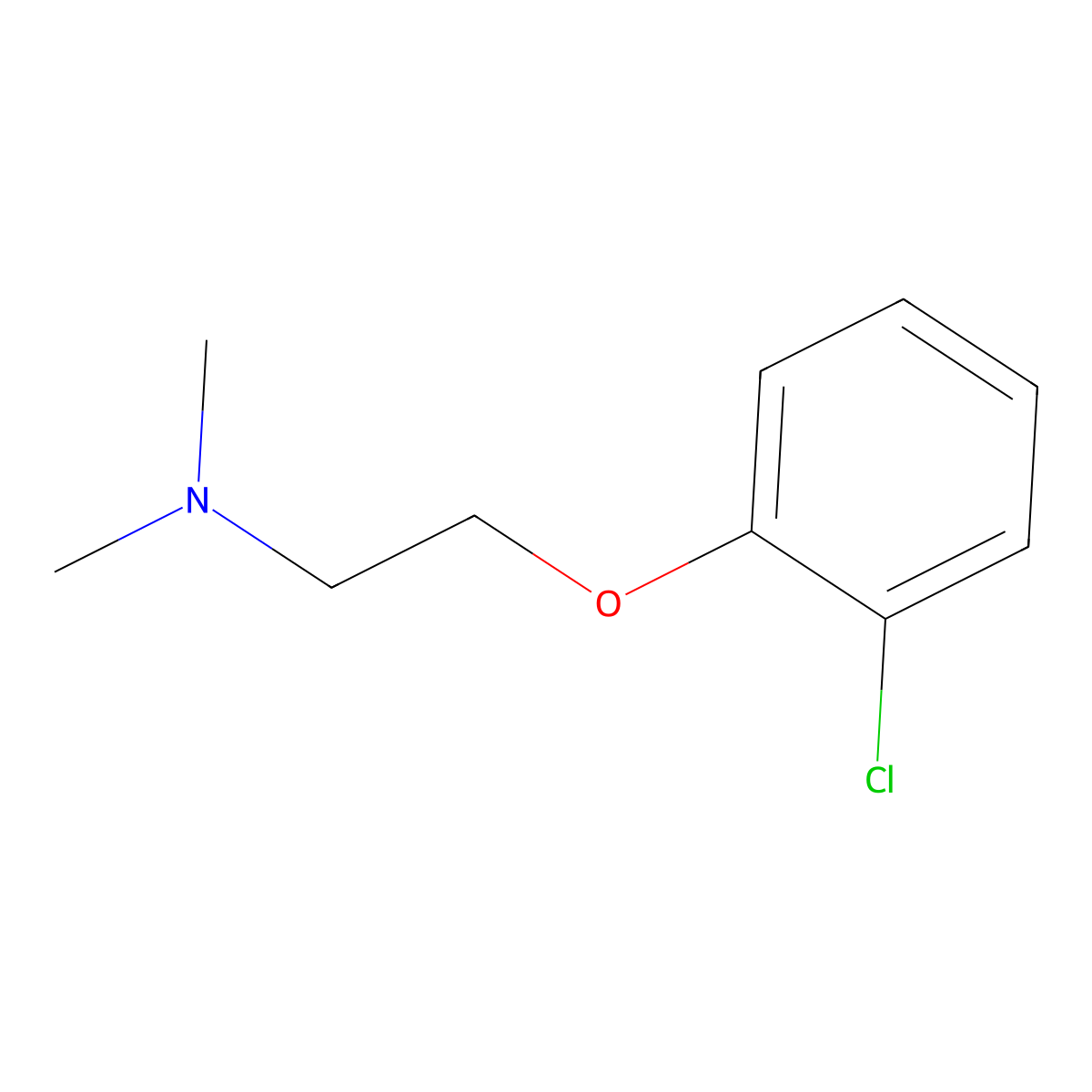 [2-(2-CHlorophenoxy)ethyl]dimethylamine molecular structure, CAS 2401-46-9