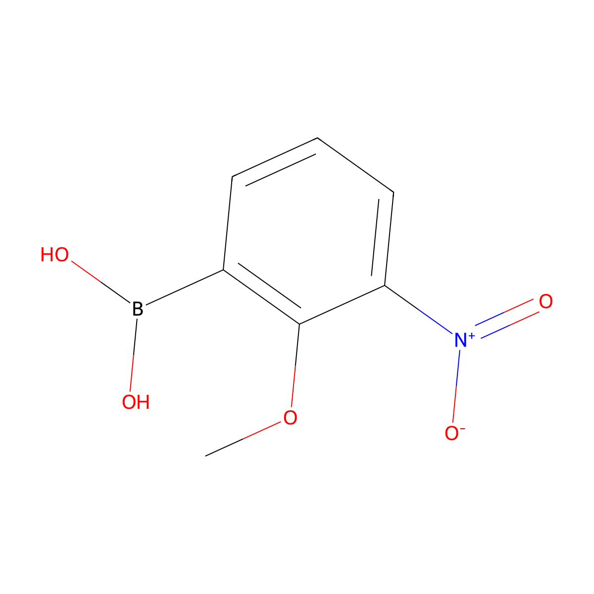 (2-Methoxy-3-nitrophenyl)boronic acid molecular structure, CAS 2401013-60-1