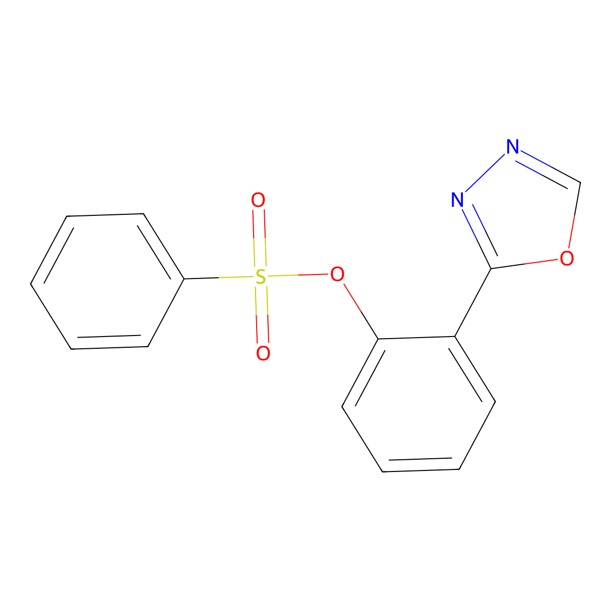 2-(1,3,4-Oxadiazol-2-yl)phenyl benzenesulfonate molecular structure, CAS 240115-66-6