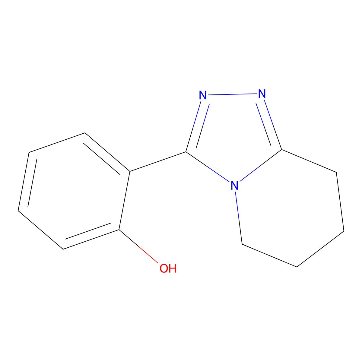 2-(5,6,7,8-Tetrahydro[1,2,4]triazolo[4,3-a]pyridin-3-yl)benzenol molecular structure, CAS 240115-79-1