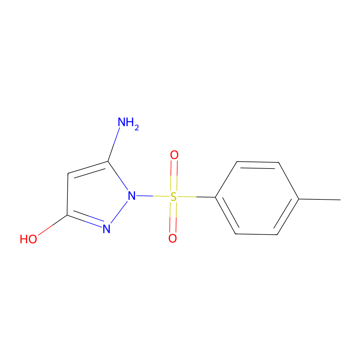 5-Amino-1-(4-methylphenylsulfonyl)-4-pyrazolin-3-one molecular structure, CAS 240117-38-8