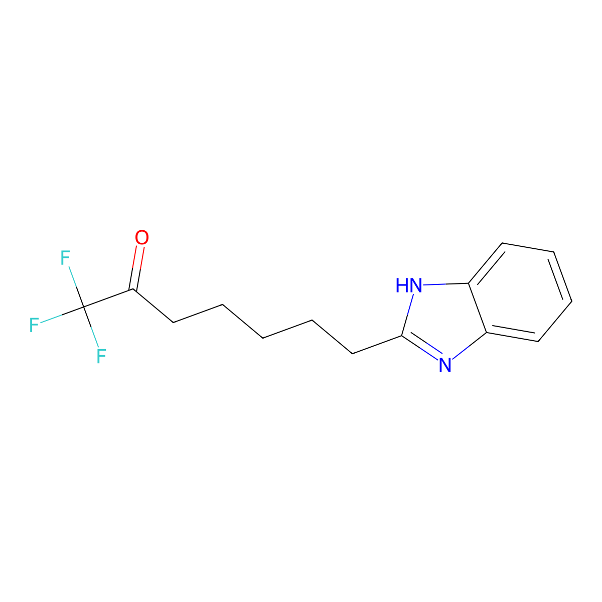 7-(1H-Benzoimidazol-2-yl)-1,1,1-trifluoroheptan-2-one molecular structure, CAS 240121-55-5