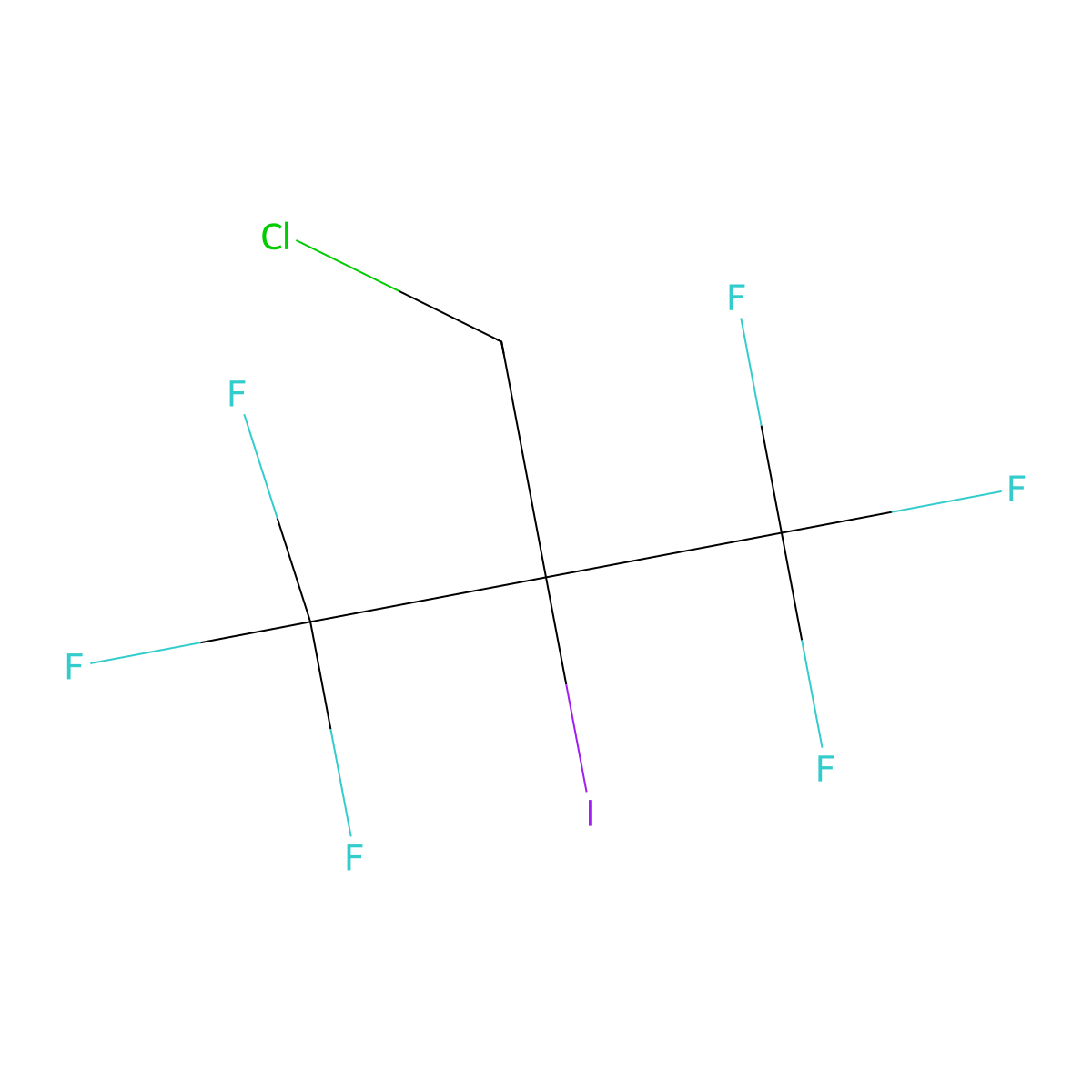 3-Chloro-2-(trifluoromethyl)-2-iodo-1,1,1-trifluoropropane molecular structure, CAS 240122-22-9