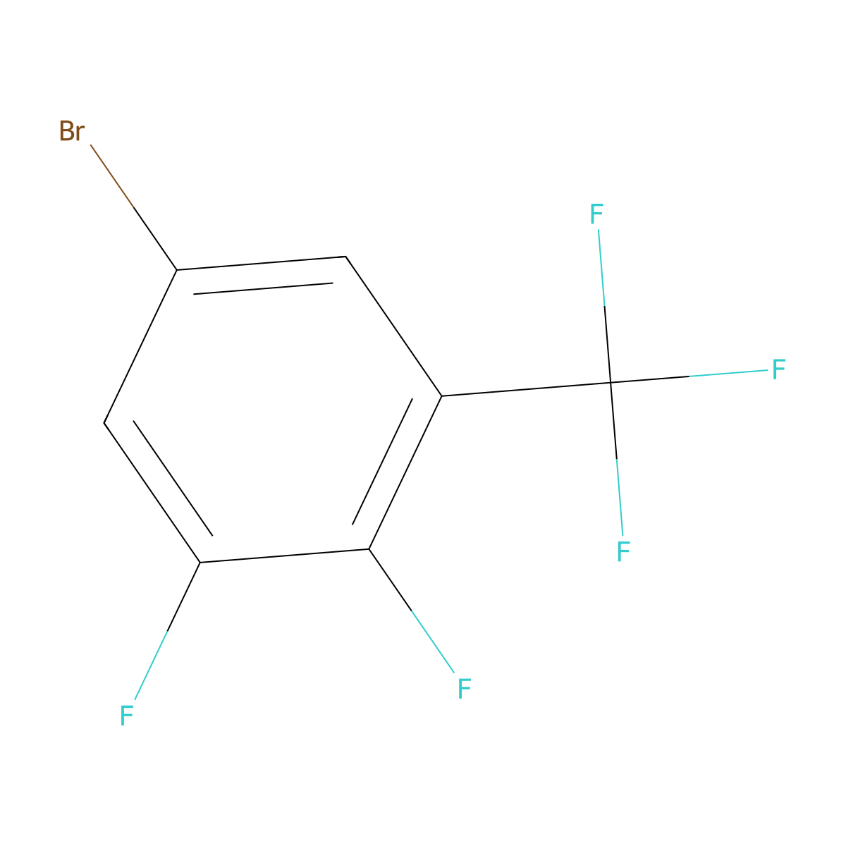 5-Bromo-1,2-difluoro-3-(trifluoromethyl)benzene molecular structure, CAS 240122-25-2