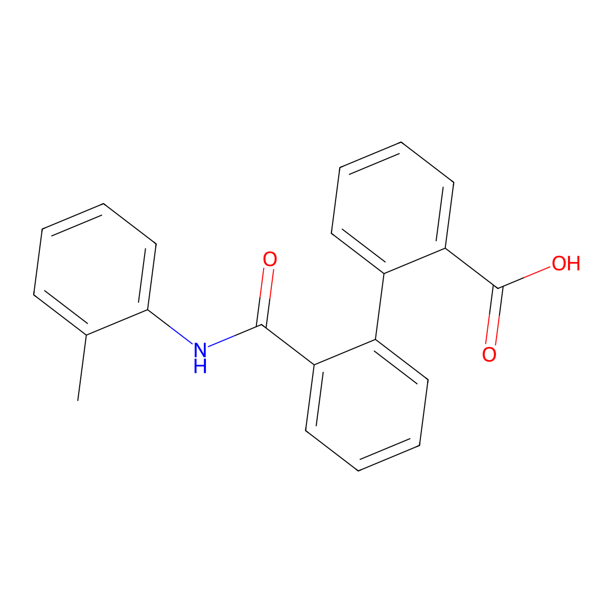 2'-(2-Toluidinocarbonyl)[1,1'-biphenyl]-2-carboxylic acid molecular structure, CAS 24013-63-6