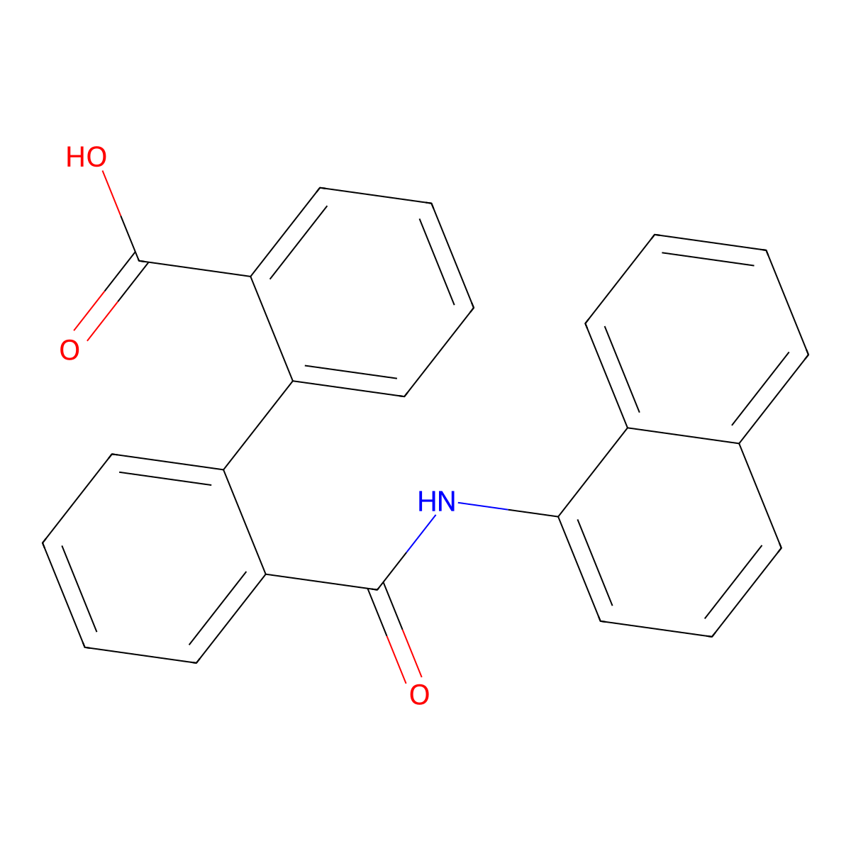 2'-[(1-Naphthylamino)carbonyl]-2-biphenylcarboxylic acid molecular structure, CAS 24013-65-8