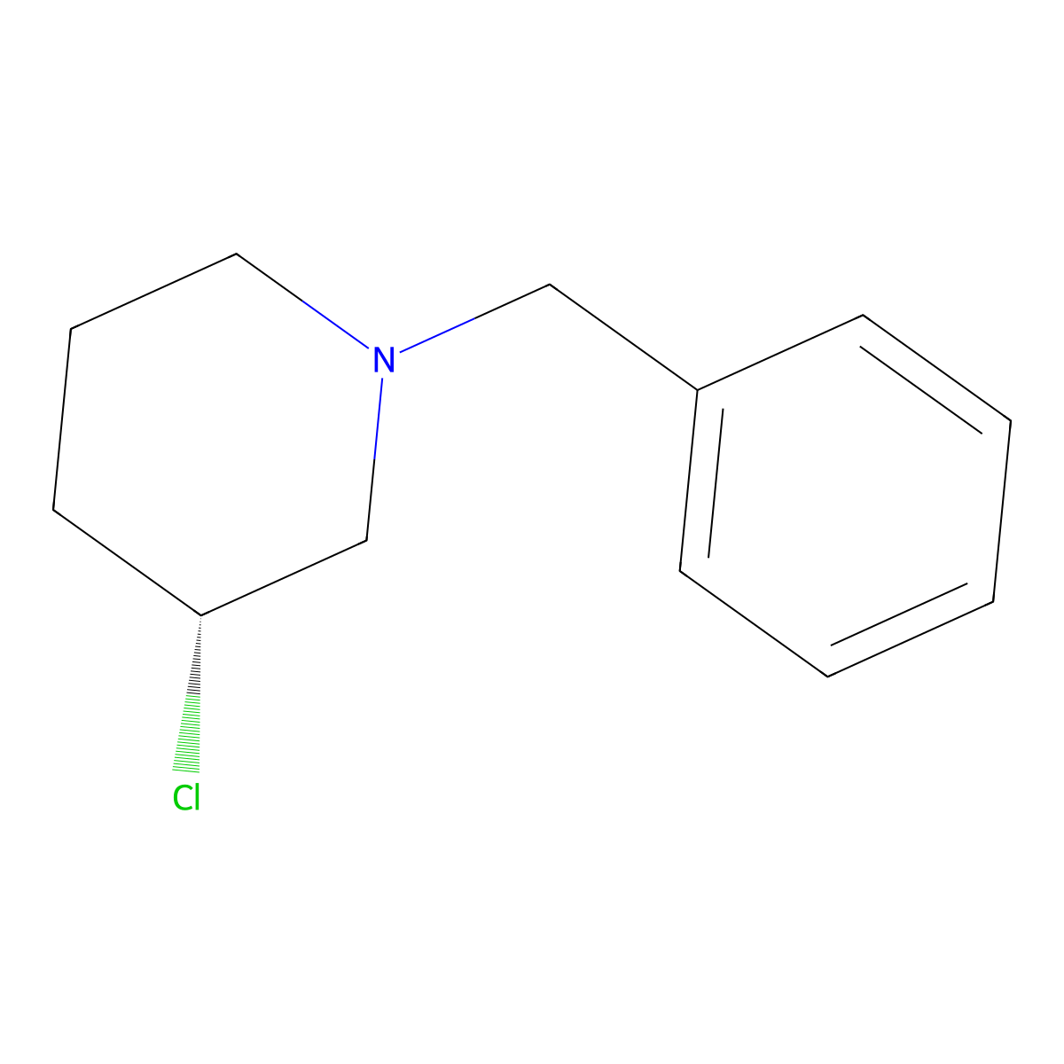 (3R)-1-Benzyl-3-chloropiperidine molecular structure, CAS 240132-25-6