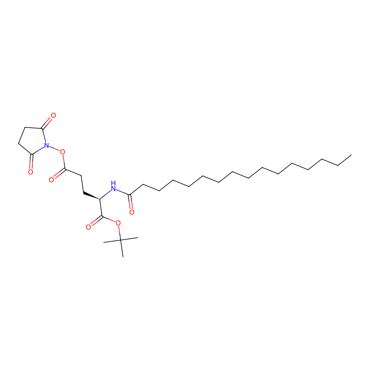 Palm-D-Glu(OSu)-OtBu molecular structure, CAS 240133-35-1