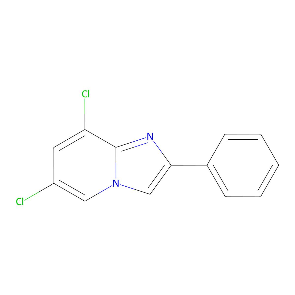 6,8-Dichloro-2-phenylimidazo[1,2-a]pyridine molecular structure, CAS 240135-97-1