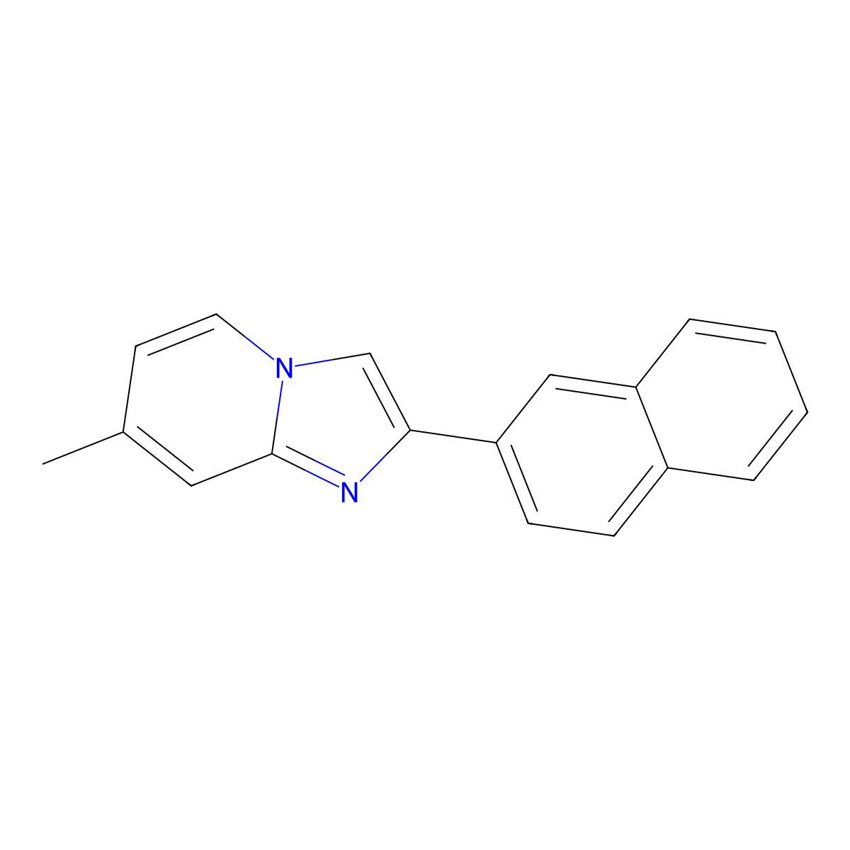 7-Methyl-2-(2-naphthyl)imidazo[1,2-a]pyridine molecular structure, CAS 240135-98-2