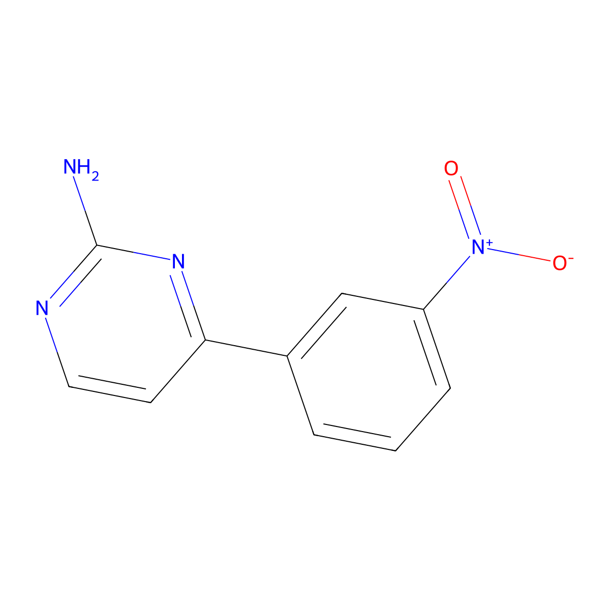 4-(3-Nitrophenyl)pyrimidin-2-amine molecular structure, CAS 240136-69-0