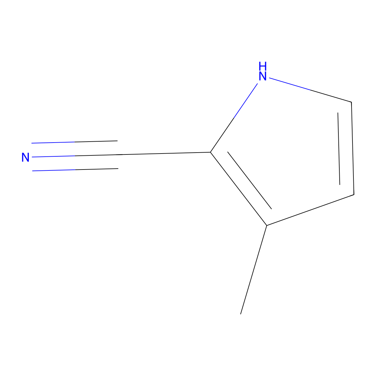 1H-Pyrrole-2-carbonitrile, 3-methyl- molecular structure, CAS 24014-22-0