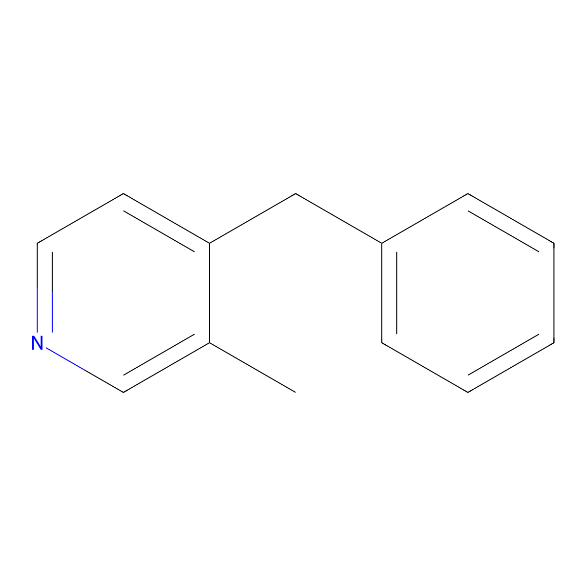 4-Benzyl-3-methylpyridine molecular structure, CAS 24015-80-3