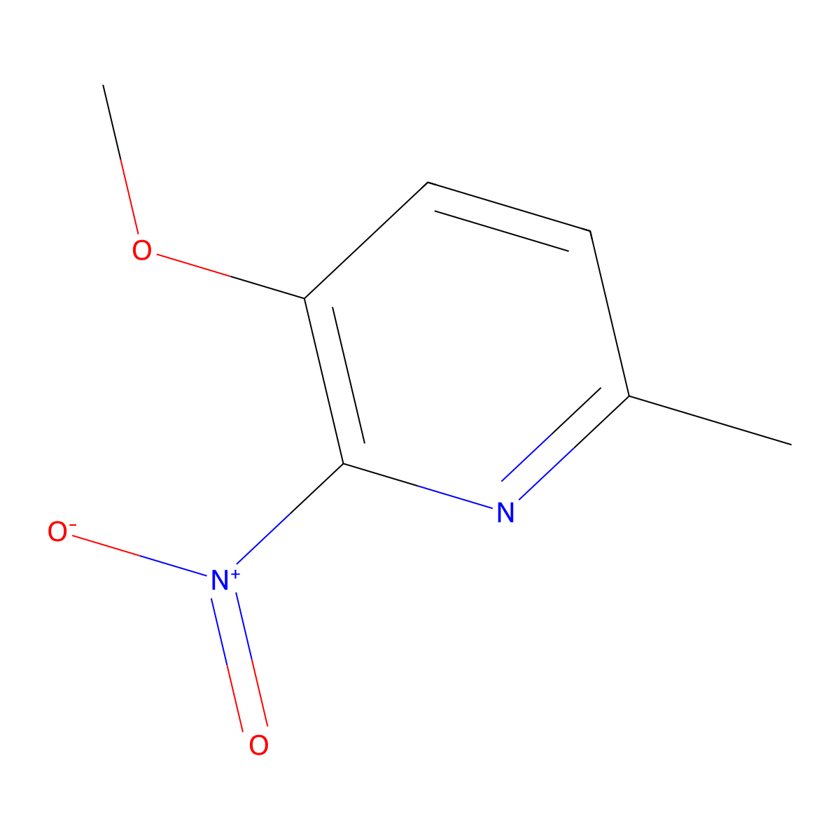 3-Methoxy-6-methyl-2-nitropyridine molecular structure, CAS 24015-98-3