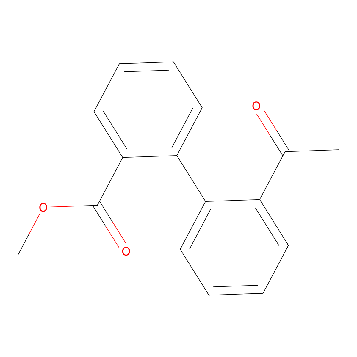Methyl 2-(2-acetylphenyl)benzoate molecular structure, CAS 24017-91-2