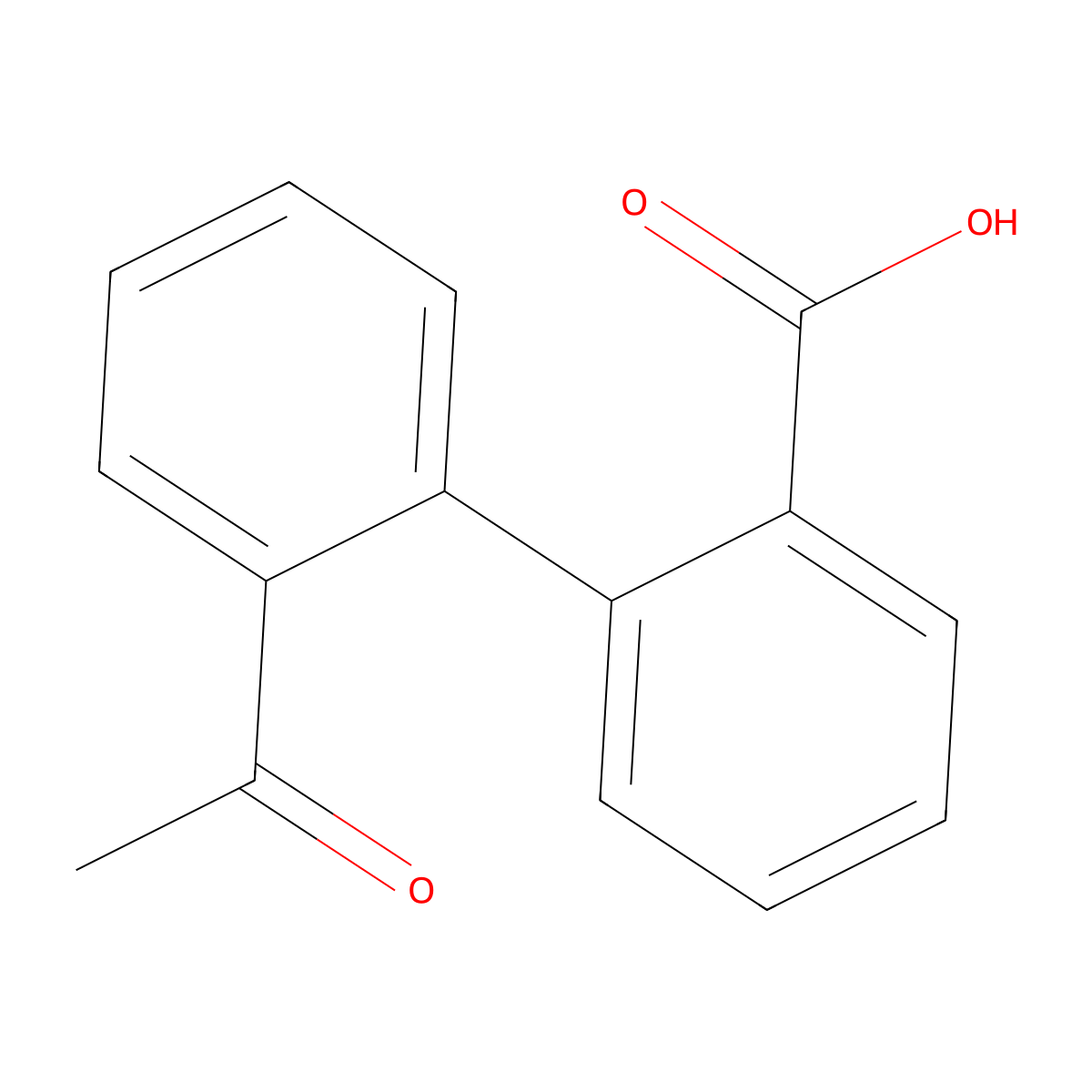 2'-Acetyl[1,1'-biphenyl]-2-carboxylic acid molecular structure, CAS 24017-92-3