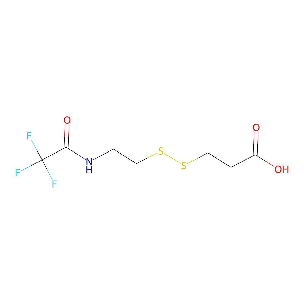 N-(2,2,2-Trifluoroacetyl)-3-[(2-aminoethyl)dithio]propanoic acid molecular structure, CAS 2401831-98-7